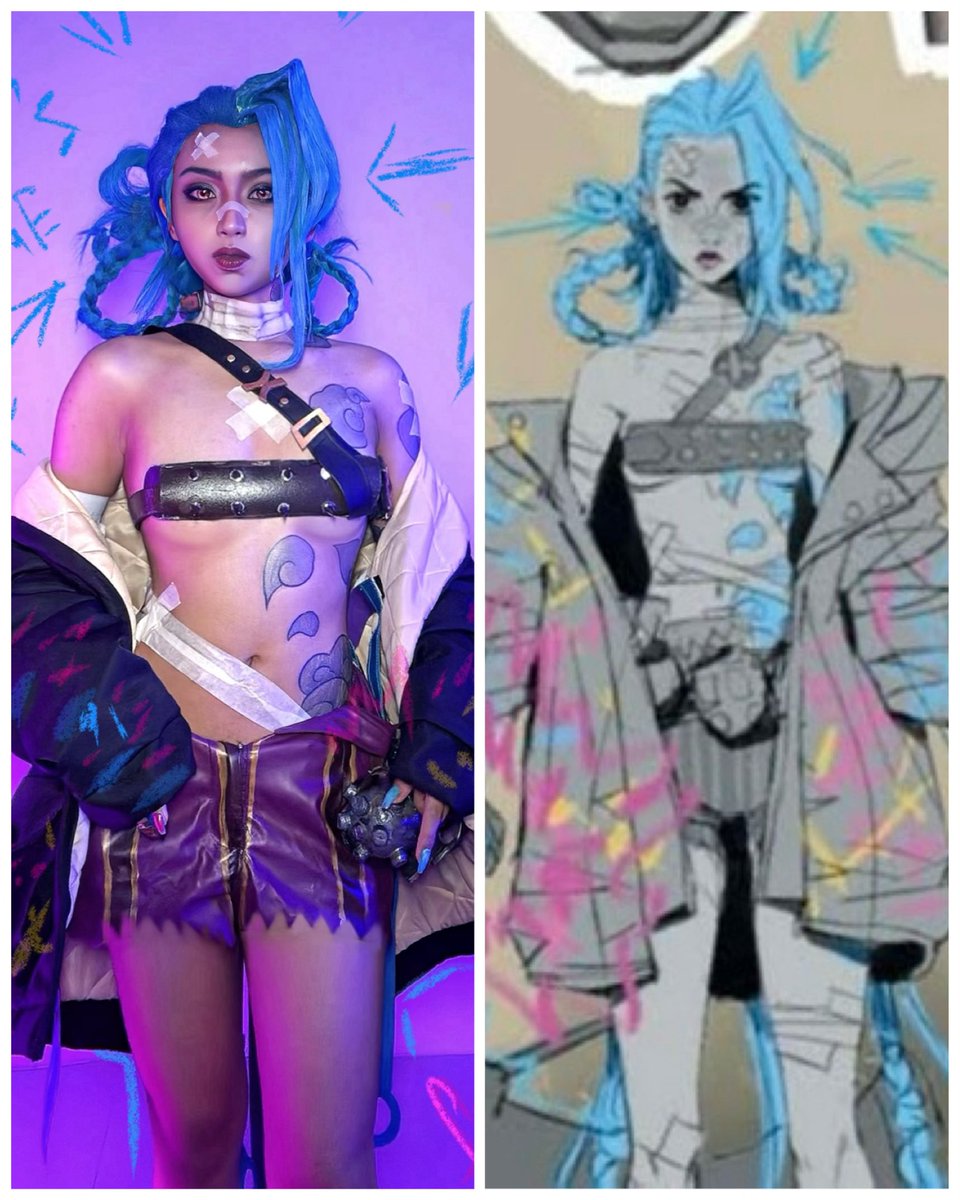 Here’s a lil teaser of my Jinx Arcane Art book version. 💙🫶🏼

#jinx #arcane #jinxcosplay #arcaneartbook