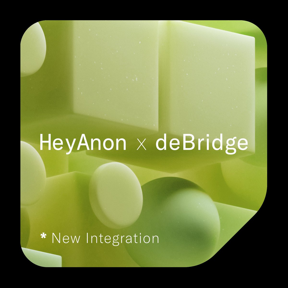 deBridge🤝HeyAnon

HeyAnon has integrated deBridge, enabling users to seamlessly bridge tokens between Solana and EVM-compatible chains via HeyAnon.

Bring your assets to any chain, with Hey Anon!🧡