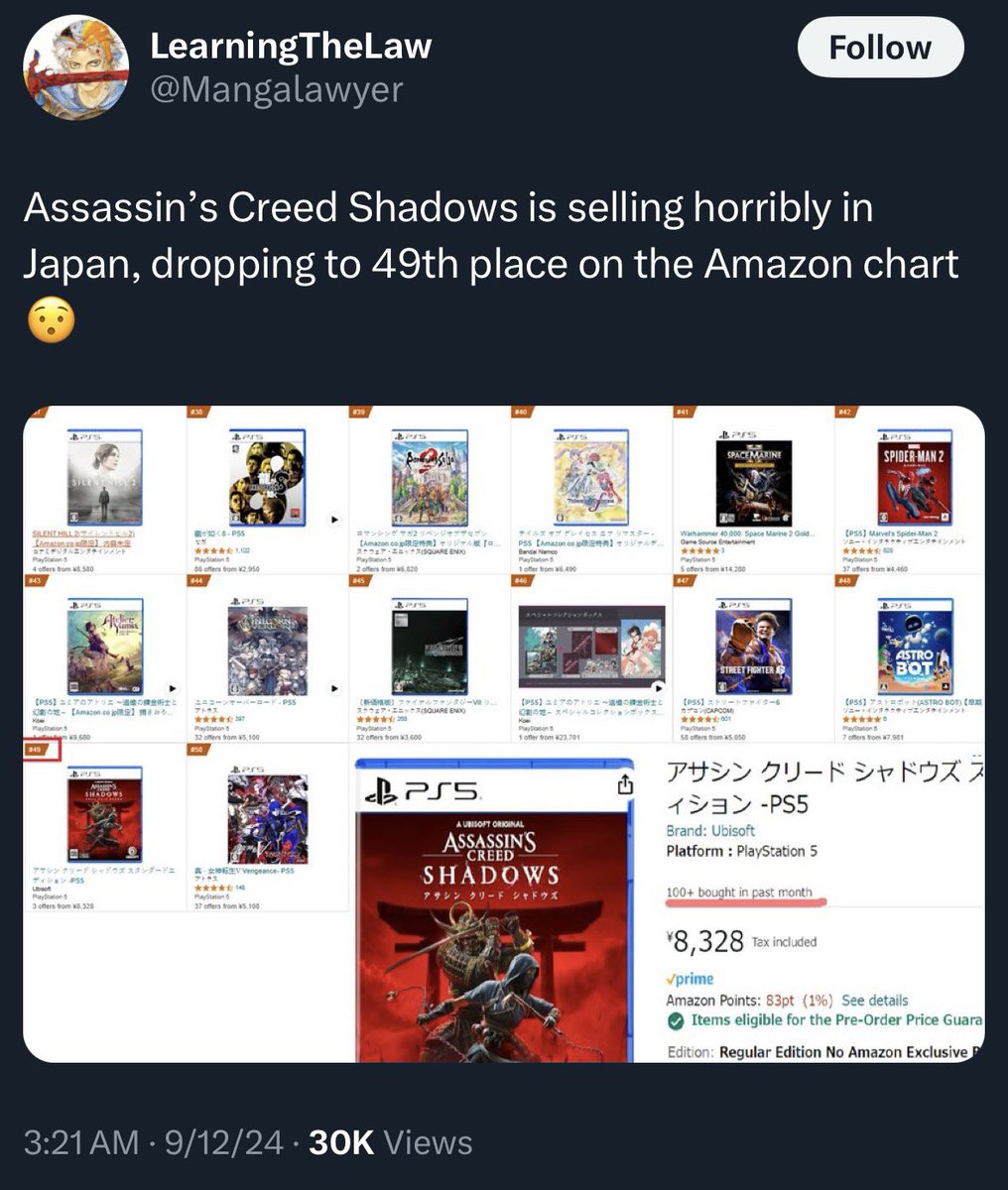 thotlovr's tweet photo. @Grummz why are you lying you when you and your grifters-in-arms have all tweeted previously acting that it was gonna be DOA when it released? 

stop lying to everyone and trying to save face after being publicly HUMILIATED by the Assassin’s Creed social media team https://t.co/4vdEvOJUNF
