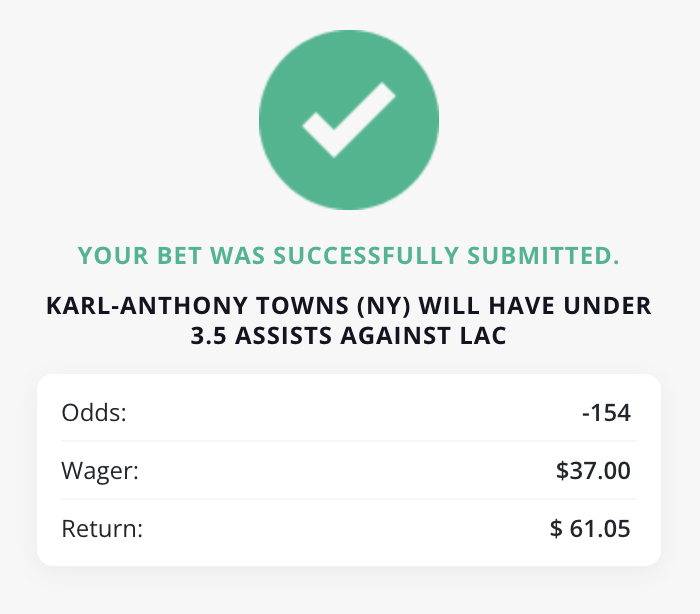 RealCJArbGuy's tweet photo. Arb Alert! 🚨 Risk-Free $3 
Your shortcut to consistent wins!  
Arb Details:-KAT | 3.5 Assists |  
| - 154 -KAT | U3.5 Assists | BetOnline | +190 O 3.5 DK  
 Profit Options: 
Under 3.5 BetOnline win $3
Over 3.5 Assists DK win $2.99 https://t.co/gFXNqwrJgO