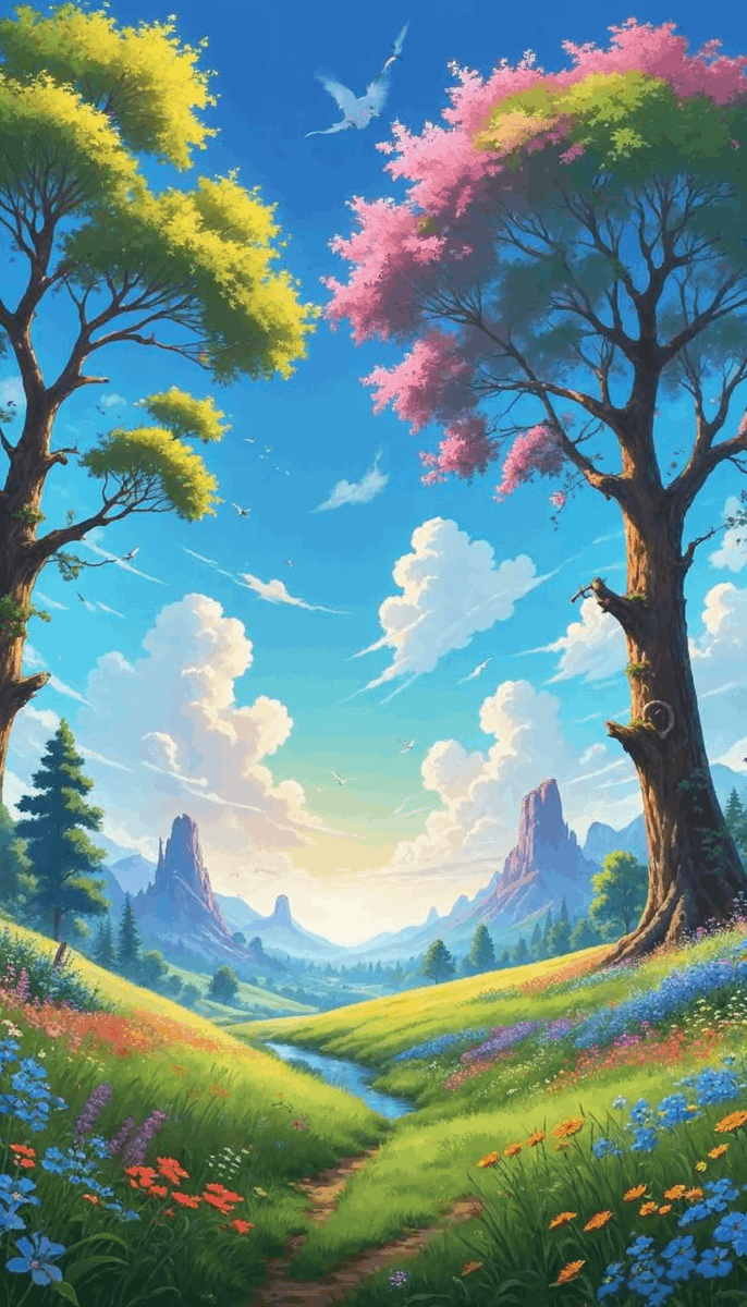 FideoWallpapers's tweet photo. Whispers of spring in the heart of the forest #animeart #naturewallpaper #4kwallpaper #stanleeart #hayaimiyazaki #studiohibli #pikar3d #dreamlike #peacefulmornings #serenity https://t.co/NT1QBnXzU2