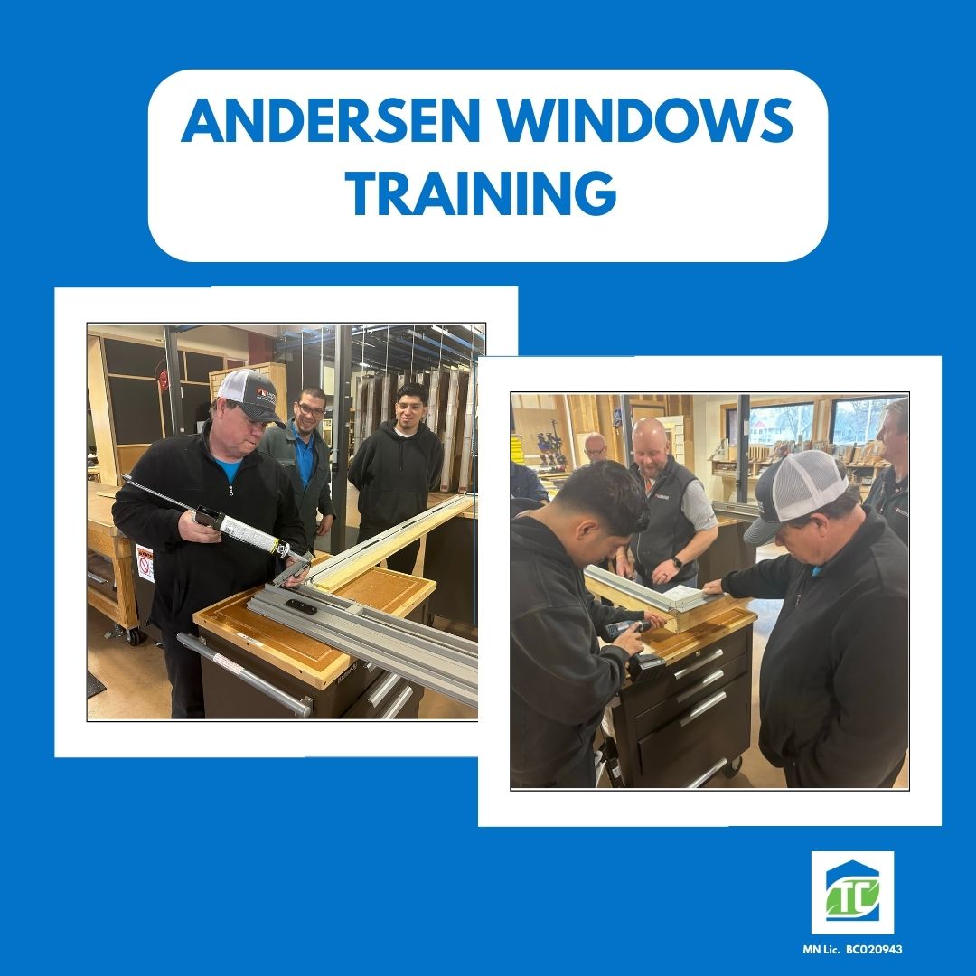 twincityroofs's tweet image. Team TCR is always learning! 💪🔨 We had a great time at the Andersen Window training event, sharpening our skills and staying up to date with the best in the industry. Quality products + expert installation = the perfect combo!
#TeamTraining #AlwaysImproving #AndersenWindows