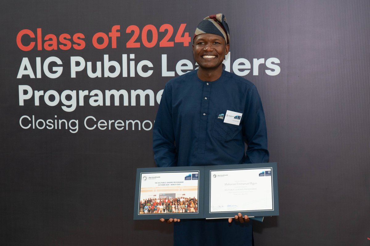 AigFoundation's tweet image. Congratulations to our graduates on this achievement! Your dedication to making a difference in the public sector is inspiring, and we look forward to seeing the impact of your reform projects across your Ministries, Departments and Agencies. 
#AIGPublicLeadersProgramme #Cohort4