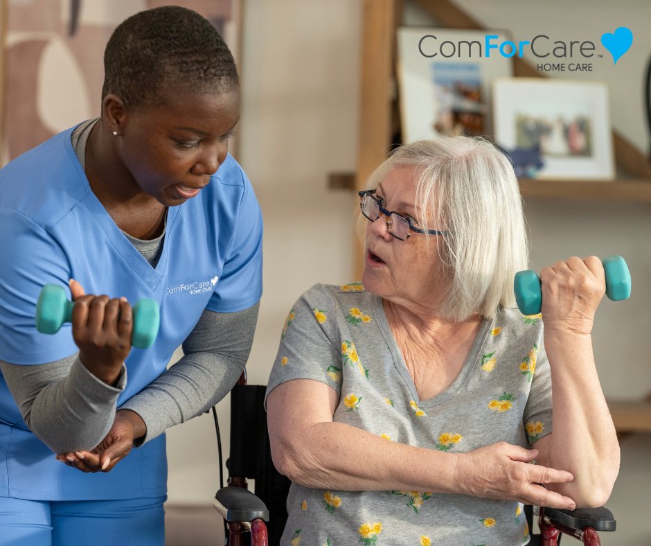Fitness is crucial for older adults. Regular exercise can:​

💪Maintain muscle mass​
💃Improve balance and coordination​
👯Reduce the risk of falls​

Learn more about ComForCare here: ow.ly/WKk650VcYNn

#aginginplace #comforcare #seniorwellness