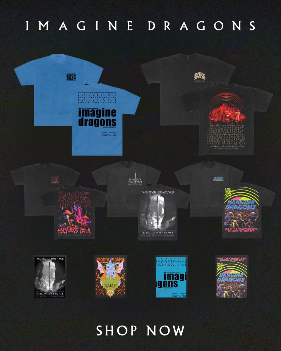 The #ImagineDragonsMovie is hitting cinemas this month. Shop the new film merch collection available on our store now. 

imaginedragons.lnk.to/sm10store