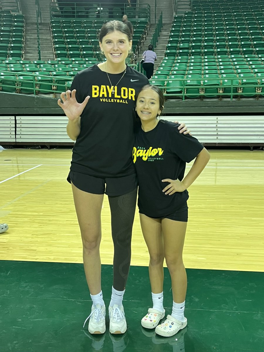 The Baylor volleyball camp I went to this past summer was extraordinary! I received an award titled “Right on Target” for passing and setting right on target!