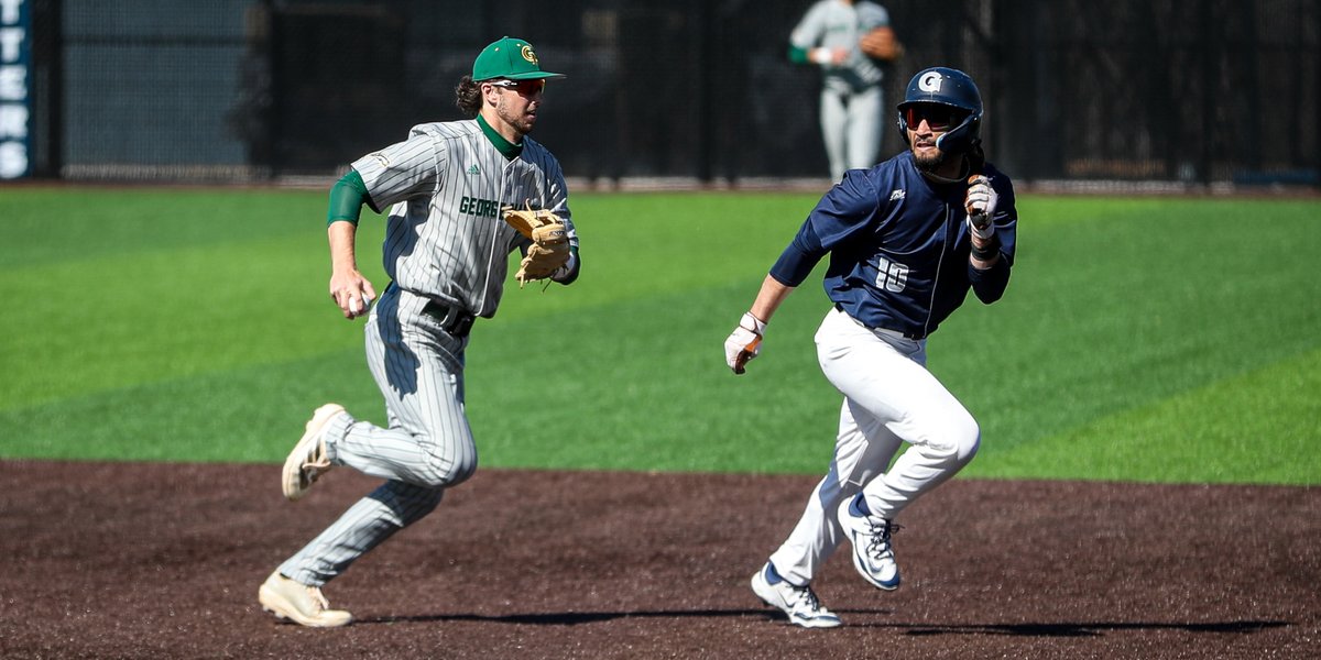 FINAL (11 innings): <a href="/MasonBaseball/">George Mason Baseball</a> 8, @GTownBaseball 6.

WP - Sam Lavin (1-0); LP - Nadell Booker (0-1); SV - Britt Yount (1).

Sam Lavin in relief: 5.2 IP, 6 H, ER, BB, 4 K.
James Quinn-Irons: 3-4, 3 R, 3B, RBI, BB, HBP.
Jake Butler: 2-3, R, 4 RBI, 2 HBP, SB.