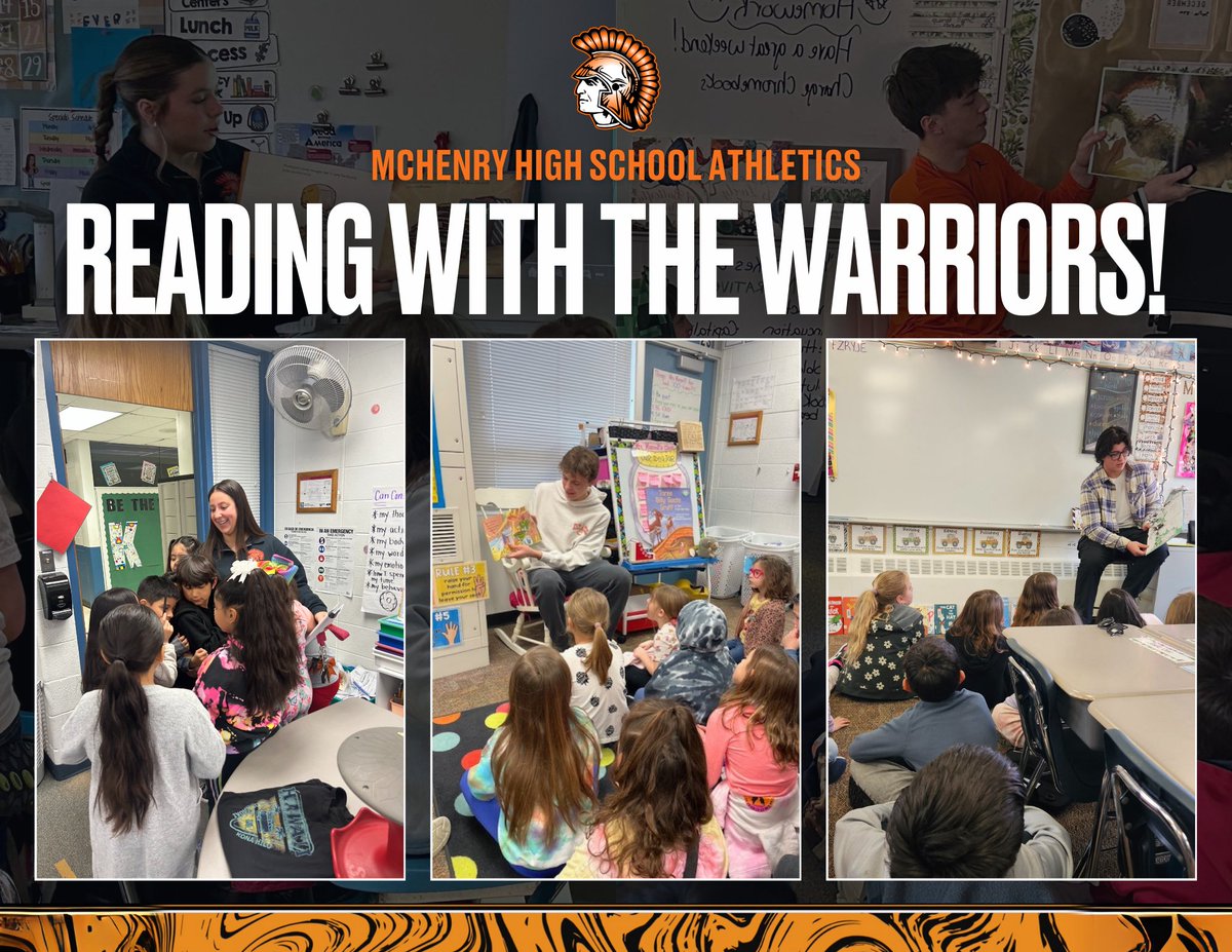 McHenry Athletics (@we_r_warriors1) on Twitter photo 📚 Reading With The Warriors 📚
Today several of our athletes travelled over to <a href="/VV_Voyagers/">VV Voyagers</a> to read with some of our future Warriors!
Always an awesome day and one we look forward to each semester.
#MakeYourMark 📚 Reading With The Warriors 📚
Today several of our athletes travelled over to <a href="/VV_Voyagers/">VV Voyagers</a> to read with some of our future Warriors!
Always an awesome day and one we look forward to each semester.
#MakeYourMark