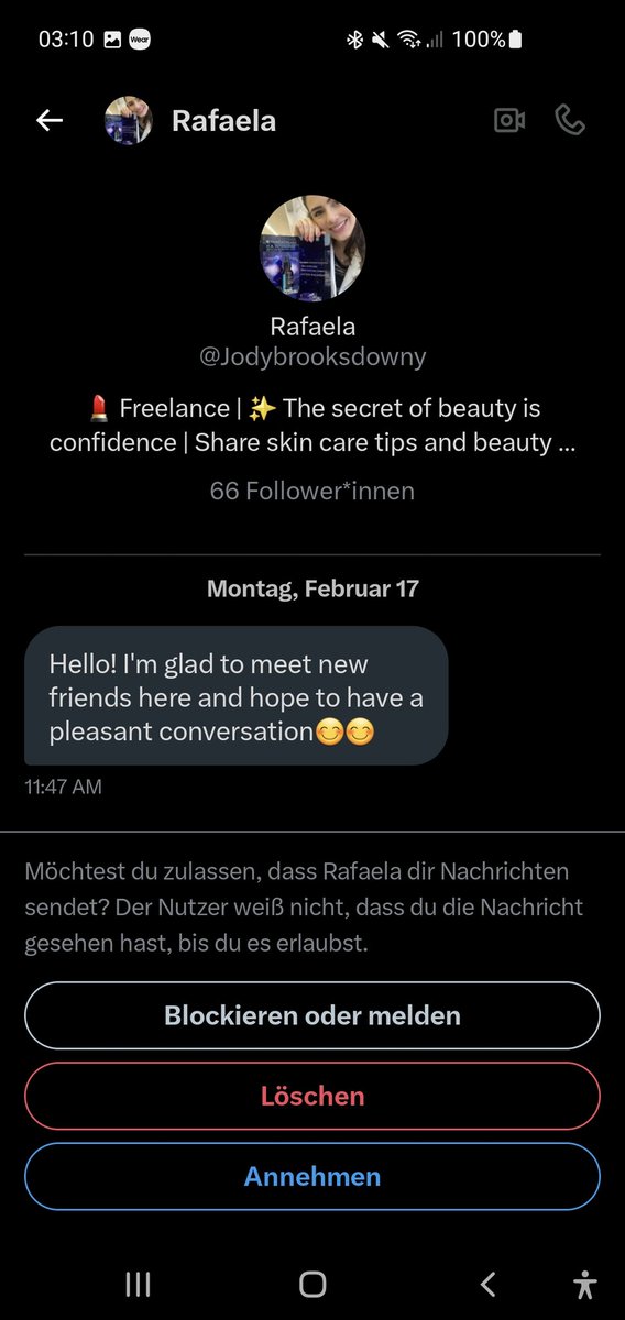 StealthyThinker's tweet photo. @LaPerlaJeanne Hello, I wanted to warn you that this account has contacted me pretending to be you. I have reported this page just to be on the safe side. Have a nice day! https://t.co/Y5kFERt7Fv