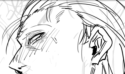 下描き終わった 
