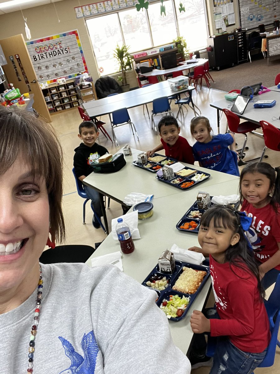 cmkerbow's tweet photo. My students absolutely LOVE eating with me in the classroom!  Actually, I think they like less noise and my solid attention for 20 minutes!  We love to ask each other questions!  My favorite was: S: How old are you? Me: 50 S: OMG, that means you are about to die!  🤣🤣🤣 https://t.co/GhMLTUzTd5