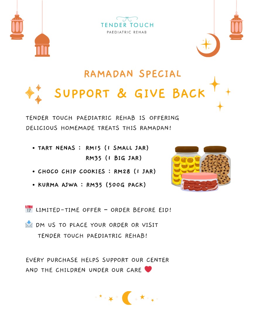 MYTenderTouchPR's tweet photo. 🌙✨ Ramadan Special – Support &amp; Give Back! ✨🌙

This Ramadan, spread love through delicious homemade treats! 🍪🍍🌰 Every purchase helps support children in need. 💕

🍍 Tart Nenas – RM15 (S) | RM35 (L)
🍪 Choco Chip Cookies – RM28 (1 Jar)
🌰 Kurma Ajwa – RM35 (500g) https://t.co/HGuztWdBUo