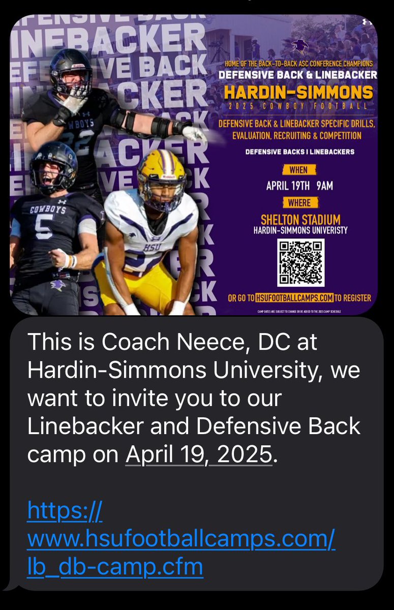 Elijah_D0's tweet photo. @CoachCraigNeece thank you for the camp invite https://t.co/Tm3Ltix2Mf
