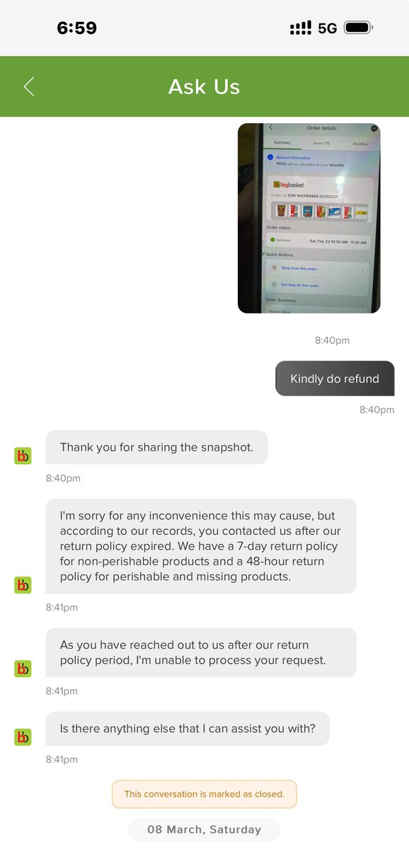 trainerashutosh's tweet photo. stale eatables with fungus received from @MyHaldirams and see the response from @bigbasket_com. Fungus growth and poor quality and no one takes responsibility. WoW #onlinedeliveryquality https://t.co/ARmK7ey4bx