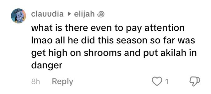 I don’t even care about Travis but it’s so insane to hate him because “He put Akilah in danger” I’m crying bro was TERRIFIED of Lottie