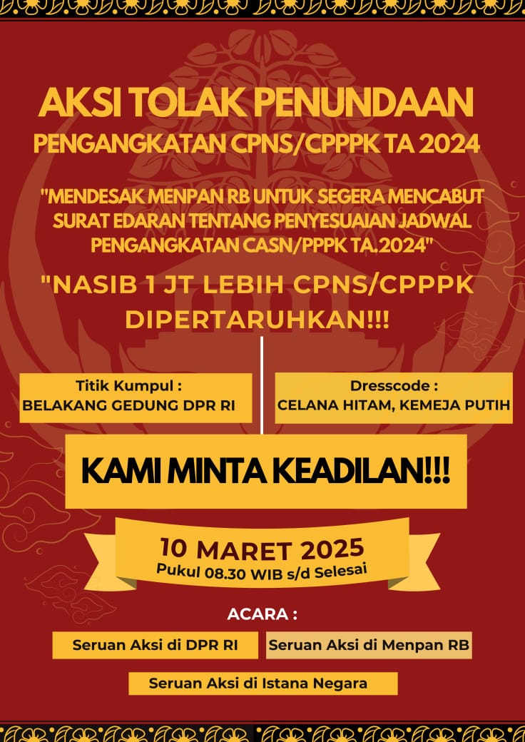 savecasn24's tweet photo. Jika sampai TMT serentak lalu gimana nasib kami yang sudah terlanjur resign sejak Ahir tahun harus menunggu setahun lagi. Kami makan apa?

#prabowo #gibran #SAVECASN2024 #TOLAKKEBIJAKANTMTSERENTAK https://t.co/nc6DdBQJ6b