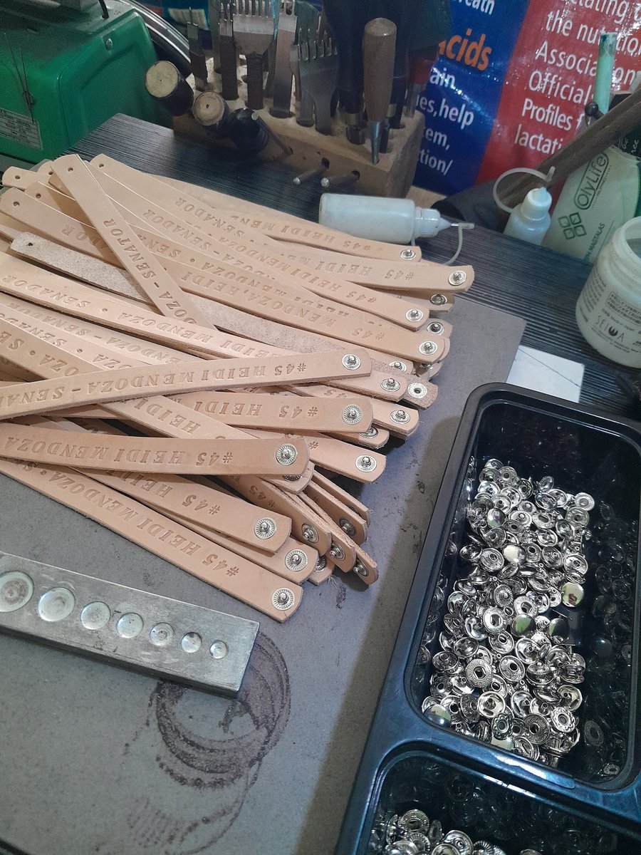 jon_pol14's tweet photo. Kalupi Leather Craft wholeheartedly support @HeidiMendoza45 senatorial bid because she embodies the integrity, accountability, and public service that our country desperately needs.

My 1st batch of handcrafted leather baller is ready for distribution to volunteers. https://t.co/DhnwwkZ5jQ