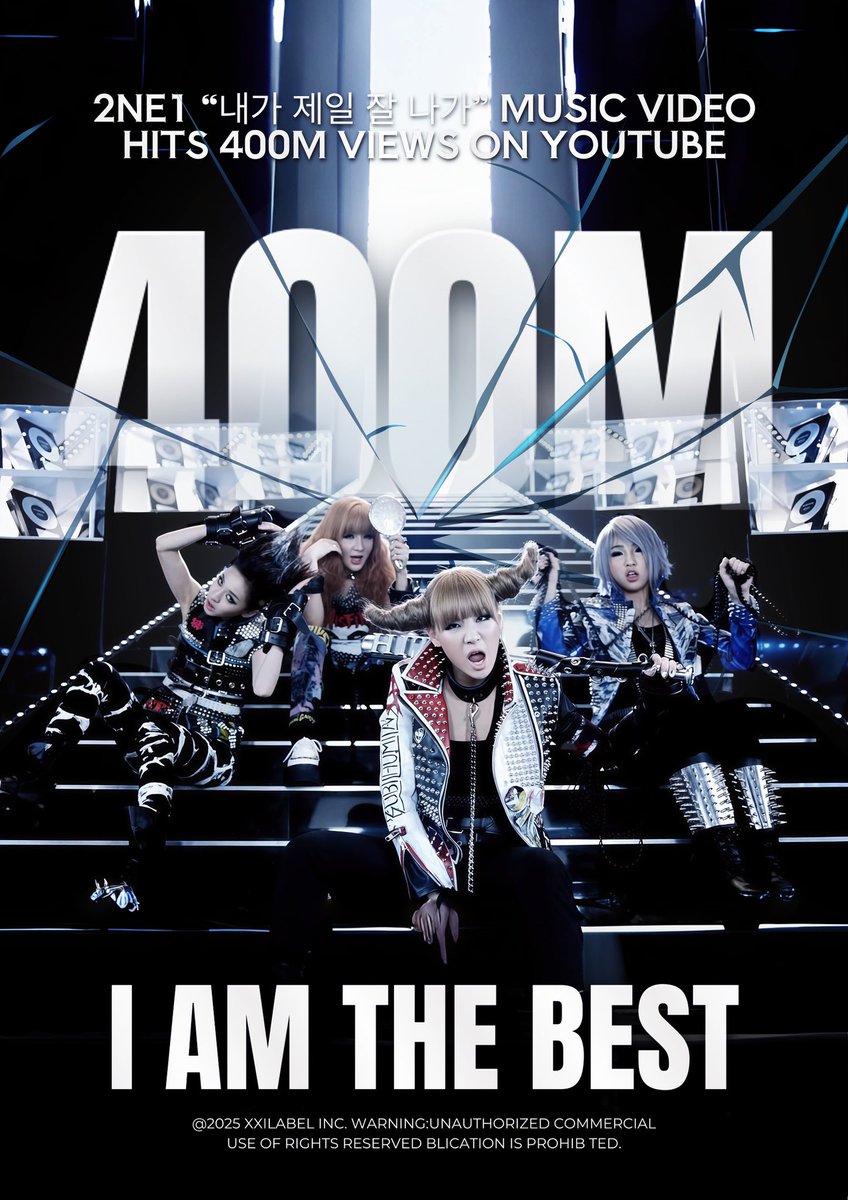 BOMMIECORN_vn's tweet photo. ‘I AM THE BEST’ 2NE1 M/V HITS 400 MILLION VIEWS ON @YouTube 
Congratulations to our queen @GlobalBlackjack 

🎥 https://t.co/g5yhySeCkE

#2NE1 #투애니원 #IAMTHEBEST #BOM #CL #DARA #MINZY #XXILABEL https://t.co/QoNbMb5ncO