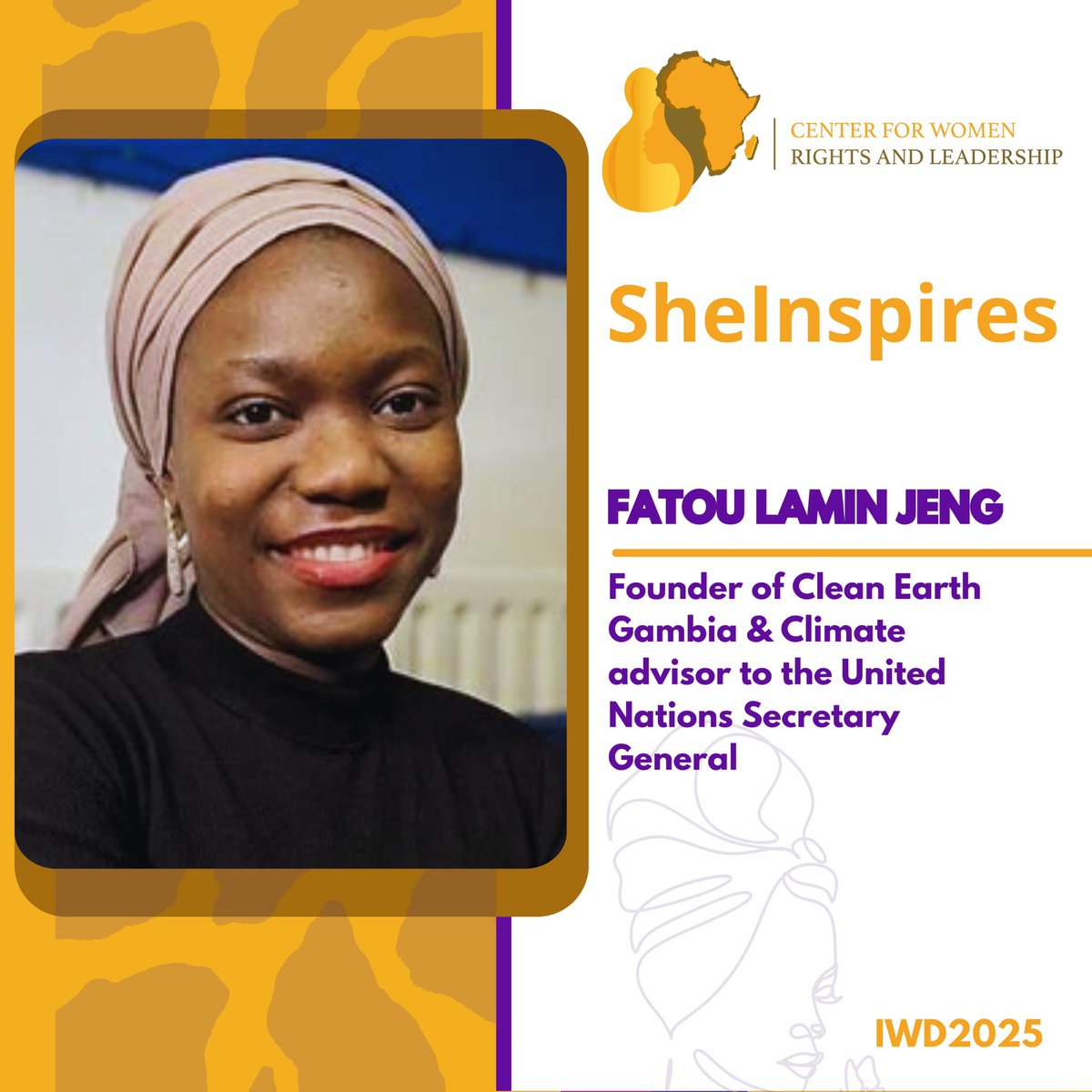CenterWRL's tweet photo. Meet @fatoulaminjeng 
Climate Optimist https://t.co/PhvF6cKcI0