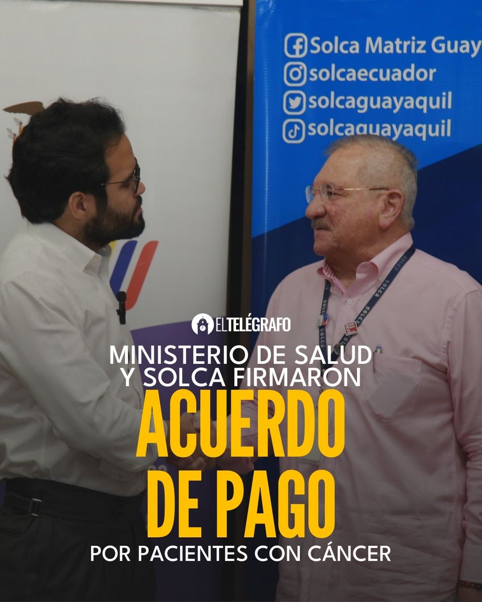 EcuadorTV's tweet photo. #Salud I El Ministerio de Salud Pública firmó un acuerdo de pago con Solca para garantizar la atención a los pacientes con cáncer.
#LéaloenET: https://t.co/WFVgWwt5V4 https://t.co/cyBX7aaNwb