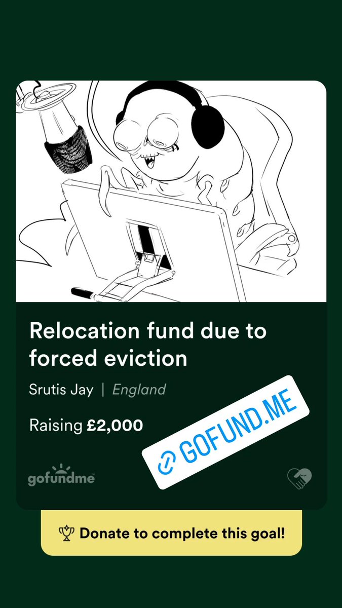 Sorry to make another gofundme but my landlord is selling this property &amp; I've been served my 2 months notice. 

As a poor dyke with no savings stuck on welfare I'm at risk of homelessness 

gofund.me/6ba3c46a
PayPal.me/srutisssart 
ko-fi.com/srutis