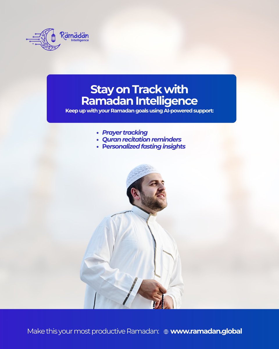 ramadanglobal_'s tweet photo. Stay focused and make this Ramadan your most productive with AI-powered support.
โ
Prayer tracking
โ
Quran recitation reminders
โ
Personalized fasting insights
Get started now
๐https://t.co/WqRW5ttciW
#RamadanSuccess #StayConsistent https://t.co/uCjujidc58