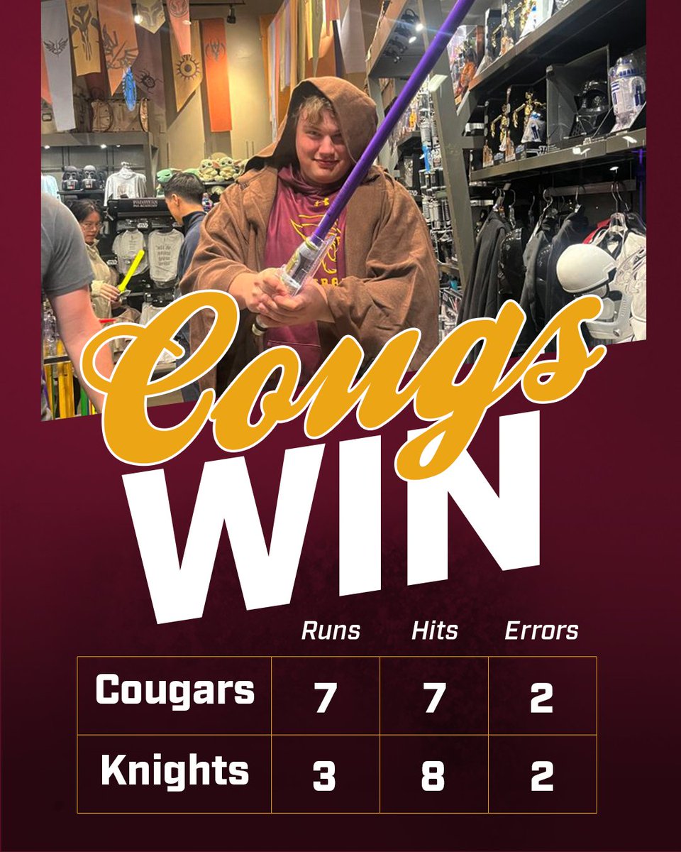 Using The Force in Florida to secure the WIN. 

Cougs > Knights