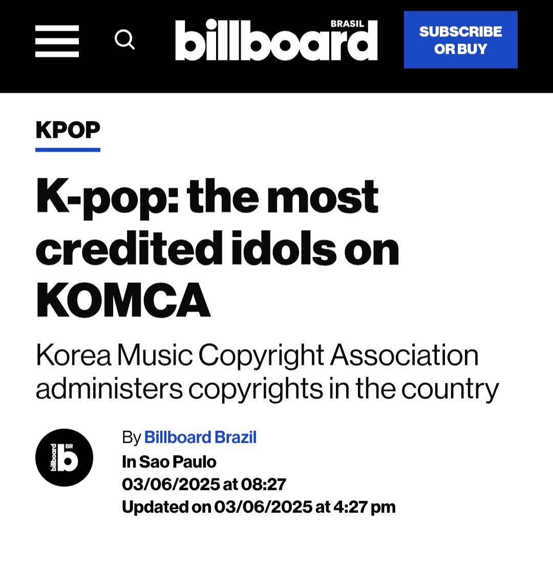 emveketahj's tweet photo. RM is mentioned as one of the Kpop idols with the highest KOMCA credit by Billboard Brazil.

P.S. Namjoon is the youngest KOMCA member with the most songs under his credit, and he is one album (10 songs) away from being #1 on KOMCA list.

KOMCA KING RM
RM 230 KOMCA CREDIT 
OUR FOREVER PRIDE RM

🔗https://t.co/vbMpFX222f

#RM #방탄소년단RM #BTSRM #김남준 #Namjoon