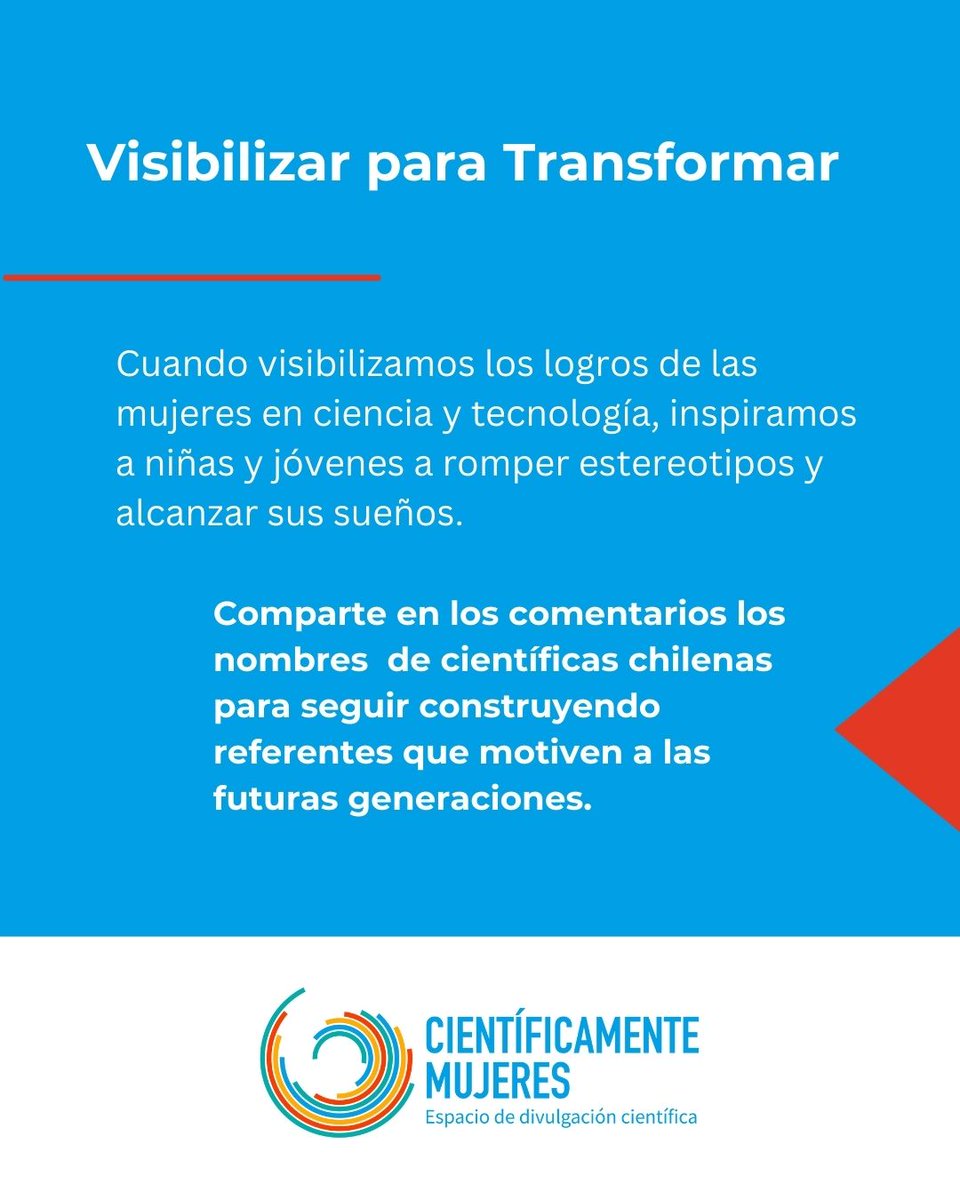 Conmemoramos el Día Internacional de las Mujeres 2025.

Lo que no se ve, no inspira. Hoy celebramos a todas las científicas con las que hemos conversado en estos 4 años de cientificamente mujeres.

#8M #referentes #cientificas