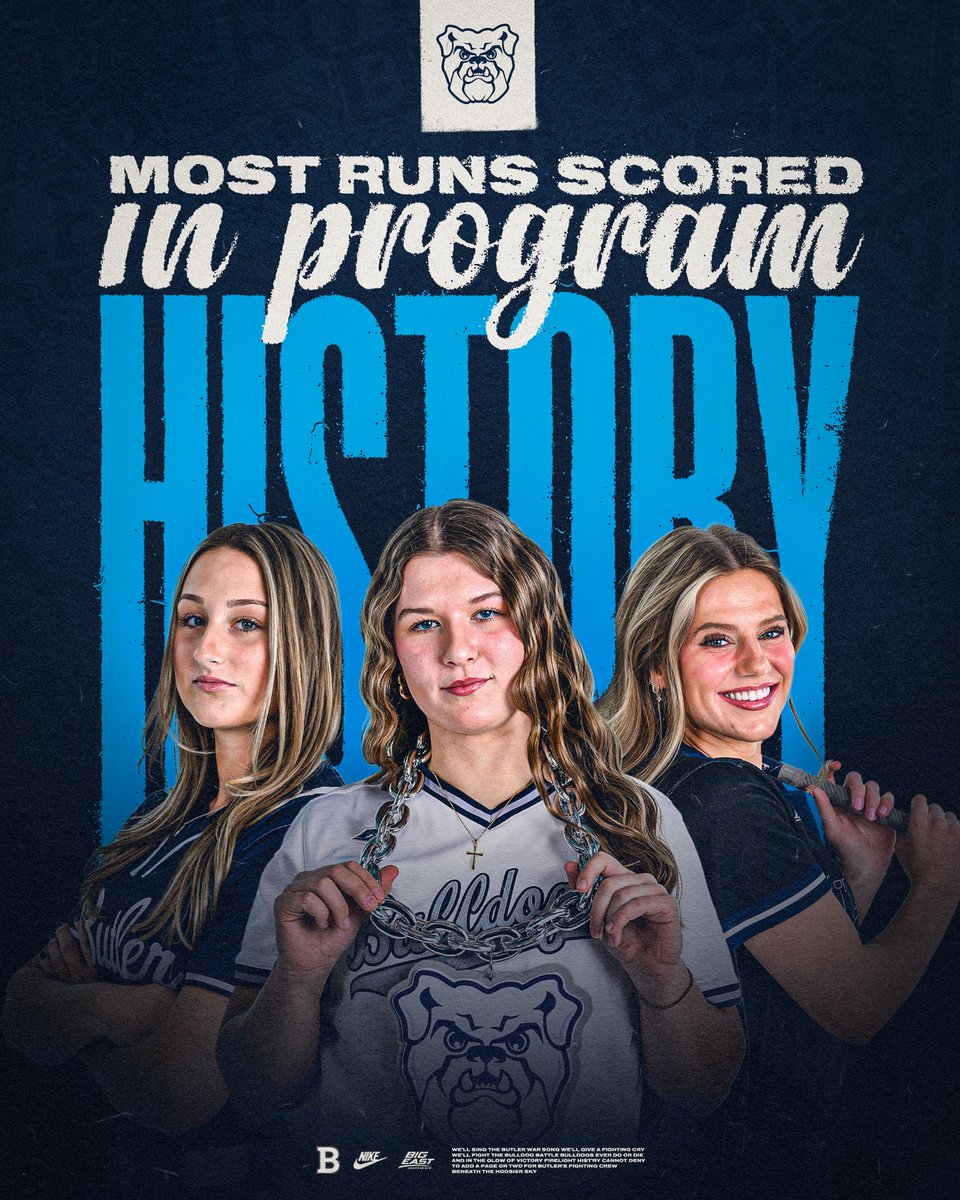 WHO LET THE DAWGS OUT ⁉️

Butler’s 21 runs against DePaul today set a new program record for the most runs scored against a Division I opponent 😤

#ButlerWay