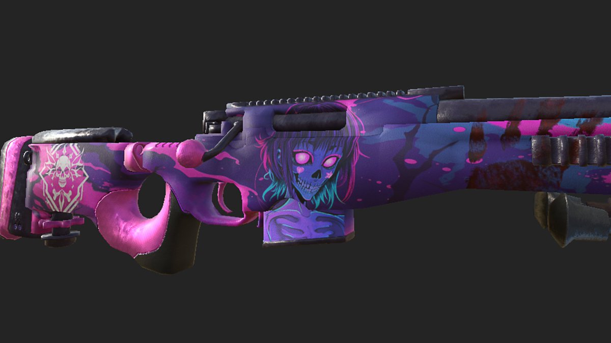 CriaCreative's tweet photo. Recently got back to skin making and I think I get the basics of it now! Because I have no chill I went straight for a gun skin 💫

Undead Cutie Squad L96 Rust Skin here on the workshop:
⬇️🩷⬇️🩷⬇️
https://t.co/Z2zPBKCrd4

#Rust #RustSkin @playrust https://t.co/OLh81pCoJF