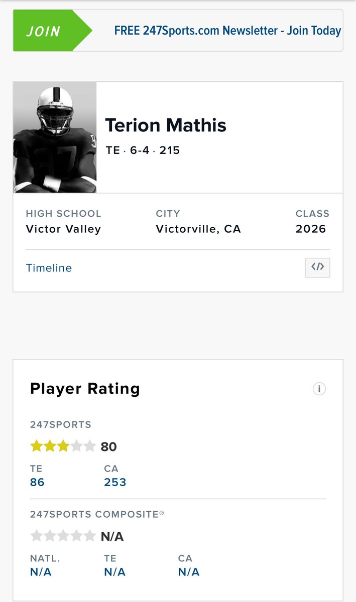Terion Mathis (@t3getsmotion) on Twitter photo Blessed to be called a 3 star TightEnd @247sports <a href="/CoachTroop3/">elite_Threatz</a> <a href="/sreldiablorojo/">Thomas Riley ๐บ๐ธ ๐ต๐ฆ</a> <a href="/jackrabbitvv/">VV Jackrabbit Football</a> <a href="/adamgorney/">Adam Gorney</a> <a href="/GregBiggins/">Greg Biggins</a> <a href="/TheUCReport/">Billy Tucker</a> <a href="/BrandonHuffman/">Brandon Huffman</a> Blessed to be called a 3 star TightEnd @247sports <a href="/CoachTroop3/">elite_Threatz</a> <a href="/sreldiablorojo/">Thomas Riley ๐บ๐ธ ๐ต๐ฆ</a> <a href="/jackrabbitvv/">VV Jackrabbit Football</a> <a href="/adamgorney/">Adam Gorney</a> <a href="/GregBiggins/">Greg Biggins</a> <a href="/TheUCReport/">Billy Tucker</a> <a href="/BrandonHuffman/">Brandon Huffman</a>