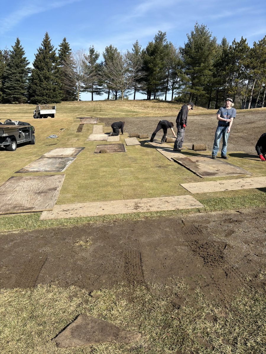At Magna we were sodding a fairway approach this week last year and watering it