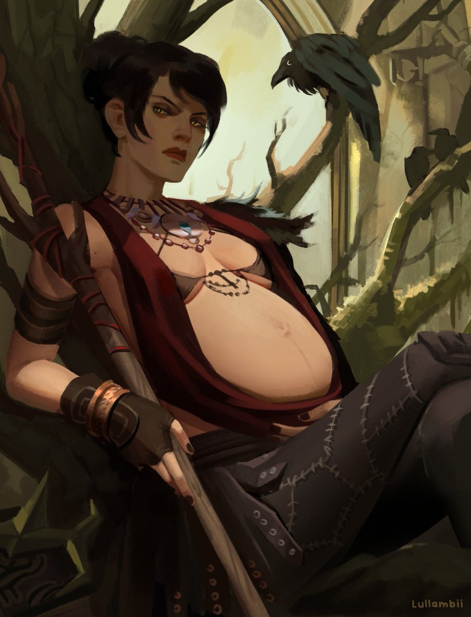 lullambiii's tweet photo. Morrigan has many names, but the most important one is Mother.

 (at least in my world state)

#DragonAge https://t.co/NTDfdusJno