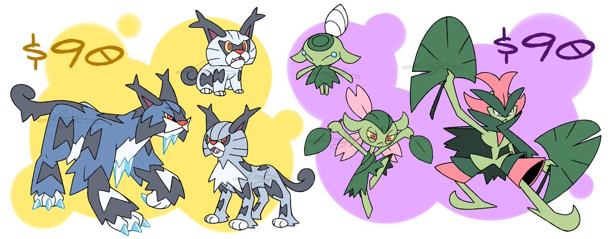 _LuisEGB's tweet image. ~Hello guys! Here&apos;s two new lines for sale! 
Leaf Warriors and Ice Lynxes!
🍃🪭🐆❄️

If you&apos;re interested in purchasing any, just send me a DM!😄

Also, if you can, please share and retweet. Thank you!❤️
#fakemon #pokemon #pokemonart #art #drawing