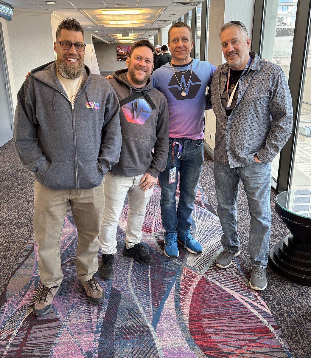 ivamichele's tweet photo. Hallway Meetup Part One: Bone Daddy, Bris, Corey, and Herbs. #PulseChainTour https://t.co/mEjUa6UxJP