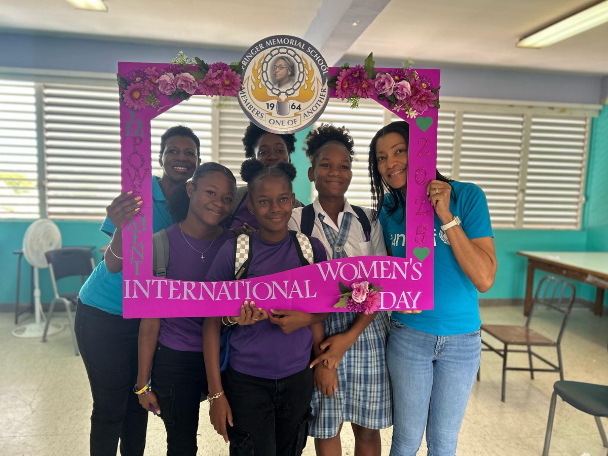 UNICEFECA's tweet photo. This year’s #IWD2025 theme is “For ALL Women and Girls: Rights. Equality. Empowerment.” 💜
@UNICEFECA joined Springer Memorial Secondary School to celebrate and lead interactive sessions on girls' rights, equality, and shaping a brighter future. #GirlsEmpowerment #EqualFuture https://t.co/vl3Jw9RyV4