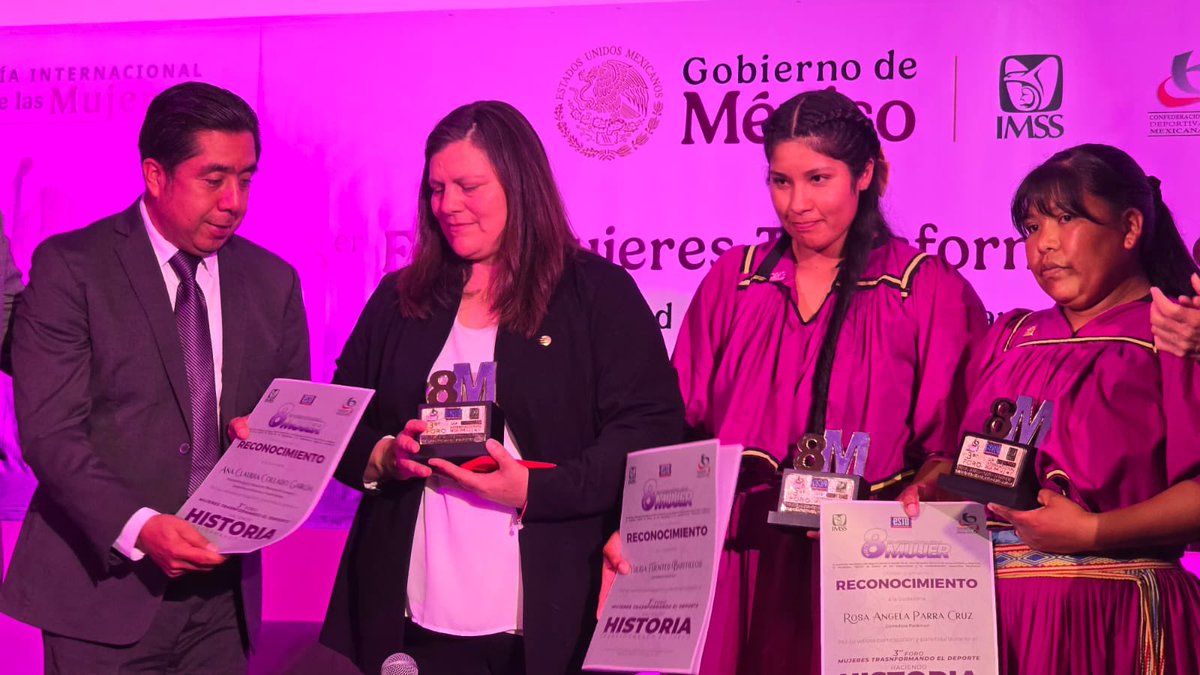 HectorAntonioMX's tweet photo. Agradezco la participación al 3er Foro conmemorativo del #8M2025, 
de destacadas personalidades: @GabyCuevas, rep. del @GobiernoMX para la org. del #Mundial2026|Dip. @macky_mx| @BLAJAITH|@MariaJuanaSoto2| Cnel. Leticia Yáñez @Defensamx1|@maryjosealcala, @COM_Mexico|corredoras rarámuri|Fco. Cabezas, @CODEMEOficialMX|entre otros. “Mujeres en el #DeporteIMSS”💜
