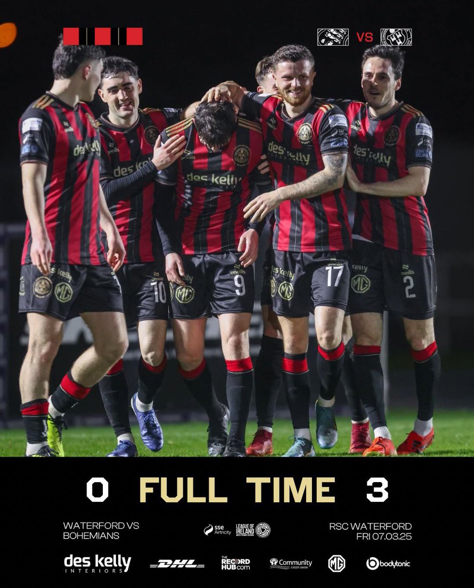 bfcdublin's tweet photo. All over at the RSC. 

Three goals for Colm Whelan, three points for Bohemians. 👊 

🔵🔵0-3🔴⚫️ https://t.co/YrBmy5qCdV