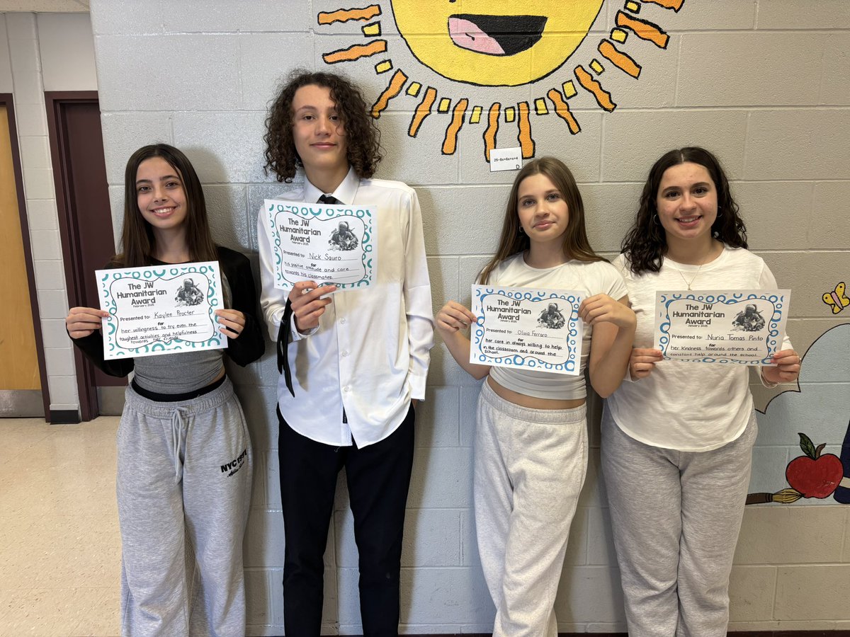 Our January and February JW Humanitarian award winners.