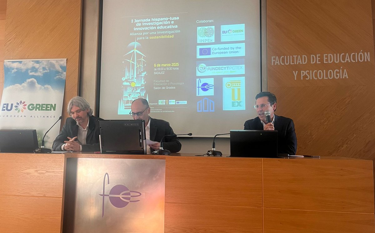 La FEyP acogió el pasado jueves la I Jornada Hispano-Lusa de Investigación e Innovación Educativa, organizada por el INPEx y la Alianza EU Green, reuniendo a 200 investigadores y estudiantes de España y Portugal para impulsar la educación sostenible y la cooperación.