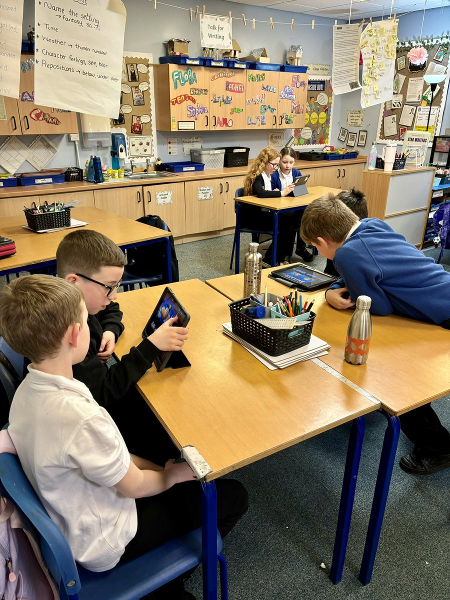 Anto_P5's tweet photo. Primary 5 and 6 worked together this week to create a book trailer for a book they enjoy #antoliteracy @MrsDowdsAntoPS https://t.co/HALRB2y5Eg