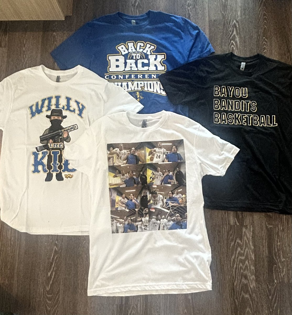 CBBcontent's tweet photo. Shoutout to @McNeeseMBB &amp; @reed_vial3 for hooking me up with the merch 🤞

Gonna be rocking the Bayou Bandits throughout March 🤠 https://t.co/XiEkTV9II4