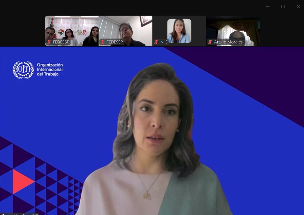 "Respaldar y acompañar a las mujeres en el trabajo sindical es clave para hacer cambios estructurales en el mundo del trabajo en beneficio de todas y todos los trabajadores", Ana Heatley Tejada, Oficial Nacional de Género en la oficina de la OIT para México y Cuba <a href="/FedesspN/">FEDESSP Nacional</a>