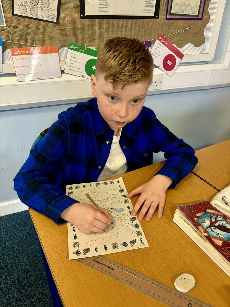Anto_P5's tweet photo. We started our new class novel, How to train your dragon. We created our own dragons and made a fact file about them. #antoliteracy https://t.co/8oPABE6JWM