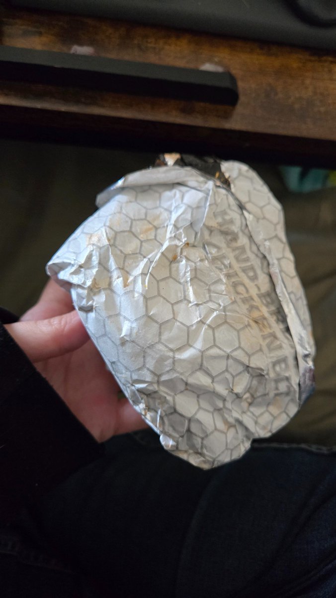 clearcassiopeia's tweet photo. @Hardees umm I received my burger wrapped inside out using a.. dirty wrapper?? 🤢 https://t.co/26YXxsdpBN