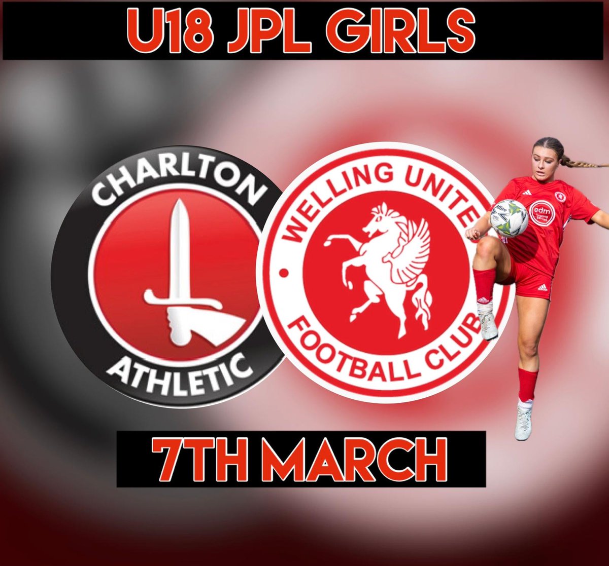 Next up for U18 Girls is a short trip to face league leaders Charlton.
Good luck girls.