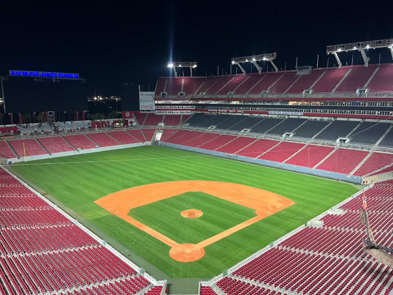 TheSavBananas's tweet photo. We are ONE! WEEK! AWAY! from our first game in a football stadium and the field at Raymond James is starting to get ready for Banana Ball to take over Tampaπ€© https://t.co/pTJpbyweqf