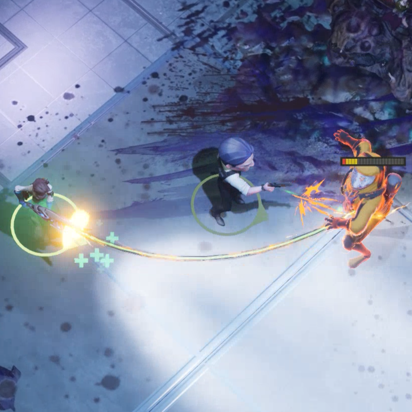 Section13_Game's tweet photo. After a heated argument on whose head is smaller 🤯, Boy Scout and Disposer had a showdown ⚔️
Beaker, unfortunately, was a biased referee 🤦
#section13 #oceandrivestudio #action #roguelite #topdownshooter #gamedev #devlog #funnyscreenshot #funnygamingmoments https://t.co/PY62sKYx1s