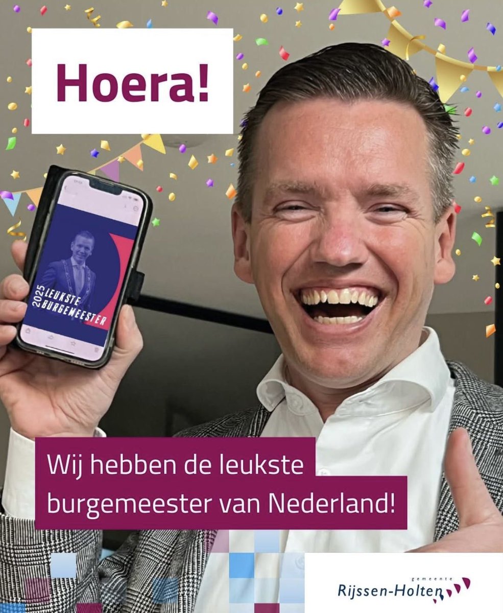 JurgenvanHoudt's tweet photo. Blij en dankbaar en ook wel een beetje stil van. #Bedankt voor het overweldigende aantal stemmen! Het is een eer en een groot genoegen om burgemeester van de #leukste gemeente van Nederland @gmrijssenholten te mogen zijn! 🎉🙏❤️ https://t.co/PYt0OxG0lN